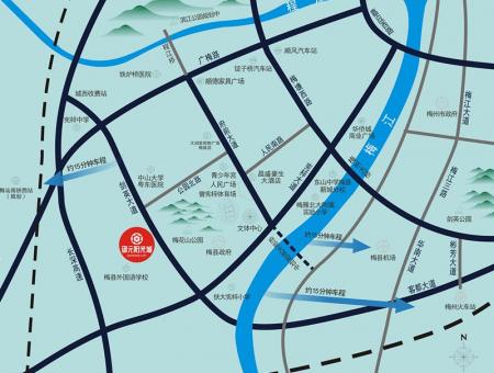 梅州御元阳光城项目交通图