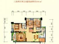 梅州艺展熙 园三房两厅两卫104m²-3室2厅2卫104m²