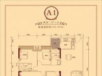 梅州兴宁文峰锦绣园A1户型图-4室2厅3卫143.47m²