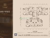 梅州敏捷江域源著22座户型图-4室2厅2卫124m²