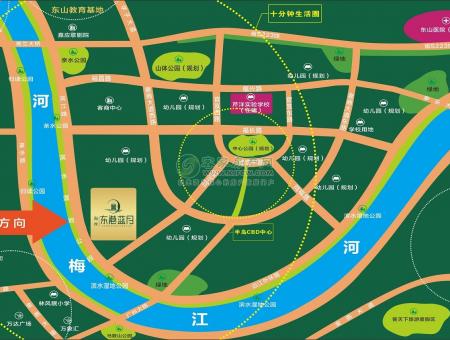 梅州海丝东港蓝月交通图